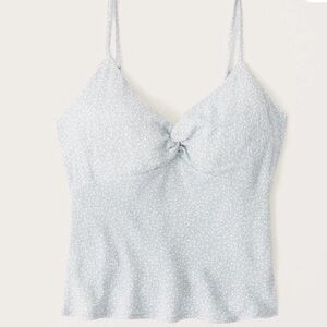 Abercrombie & Fitch Twist-Front Cami Blue Floral